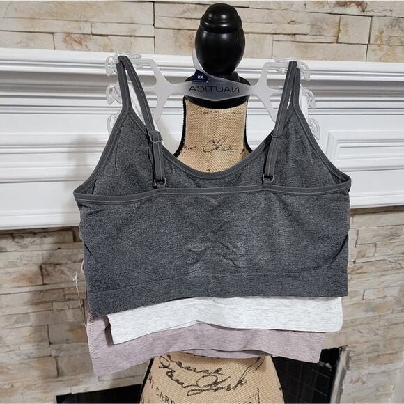 Nautica 3pk active athletic workout lounge bras bralettes plus size 2X new - Picture 4 of 10